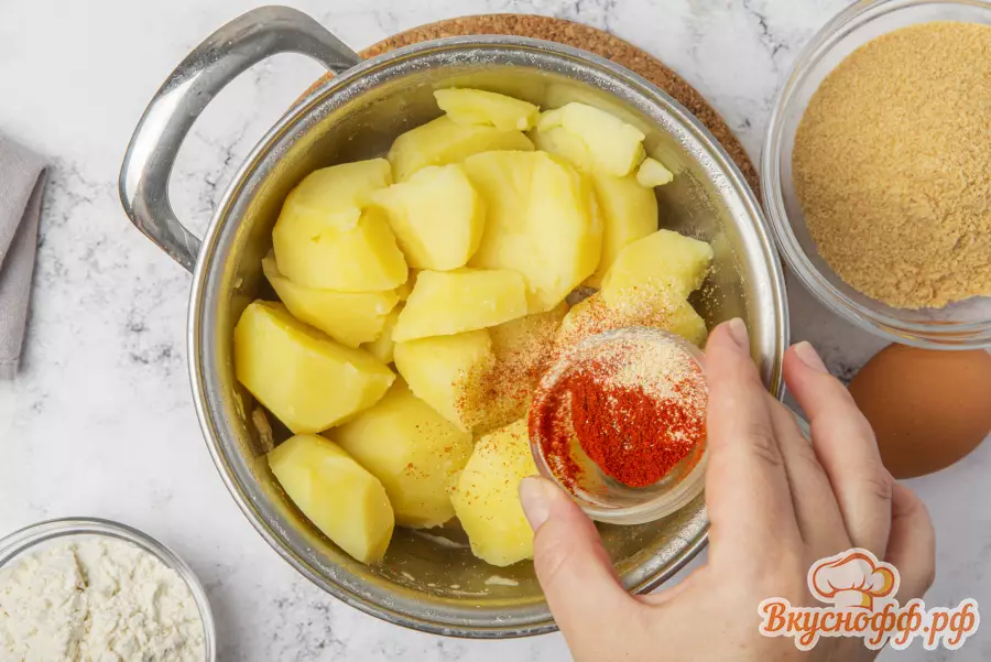 Как приготовить рецепт Картофельные котлеты с начинкой